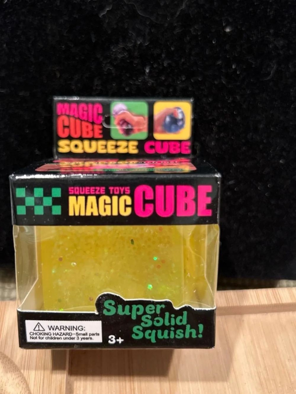 Magic Cube Squeeze Toy - Yellow Super Solid Squish